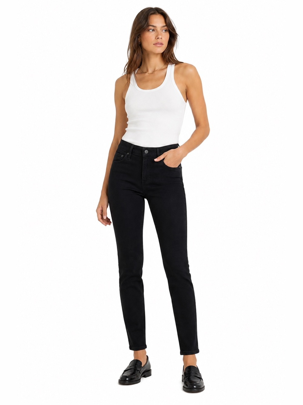 Lucky Brand Lizzie Low Rise Skinny Jeans Black Stretch Women’s 6/28 Ankle NWT